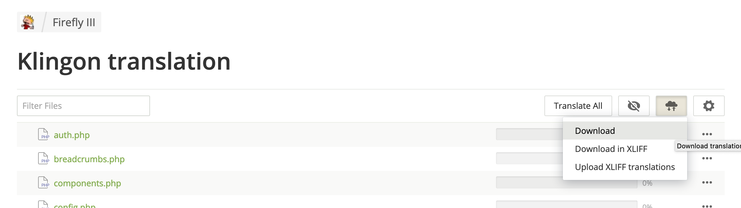 Download zip file
