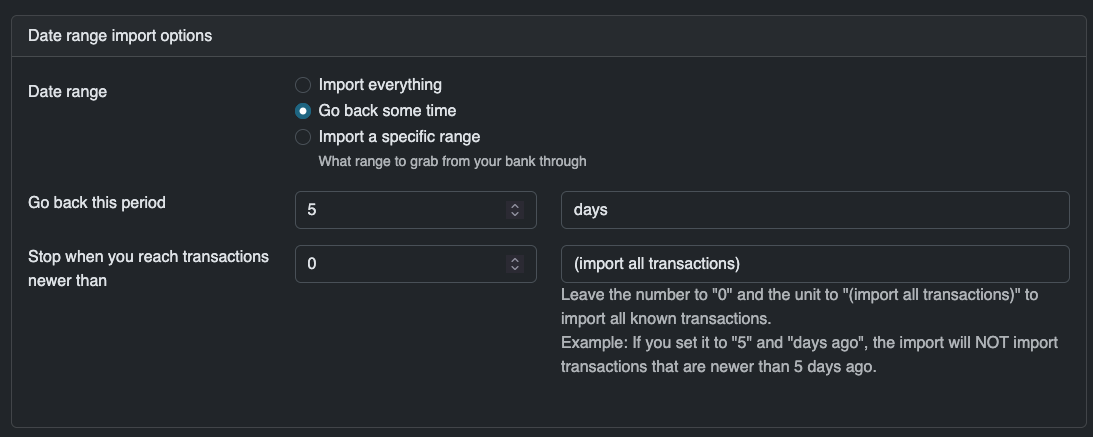 Sophtron date range