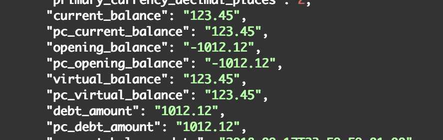 Amount attributes