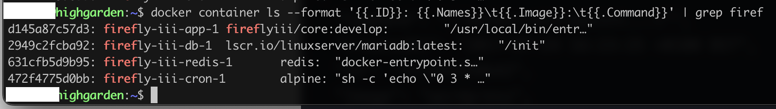 Show relevant containers