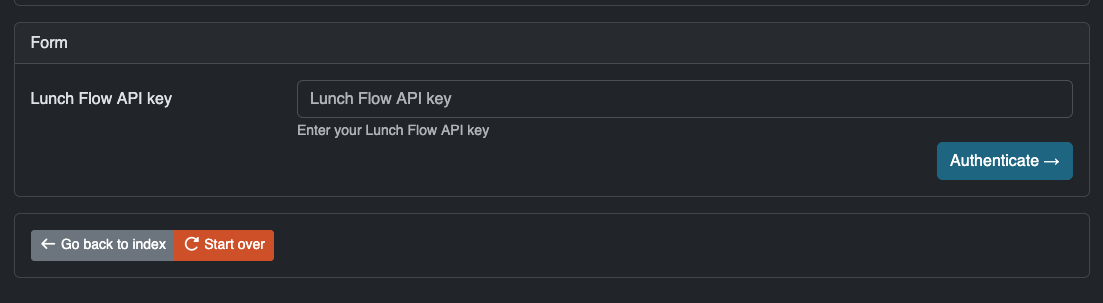 Enter API Key